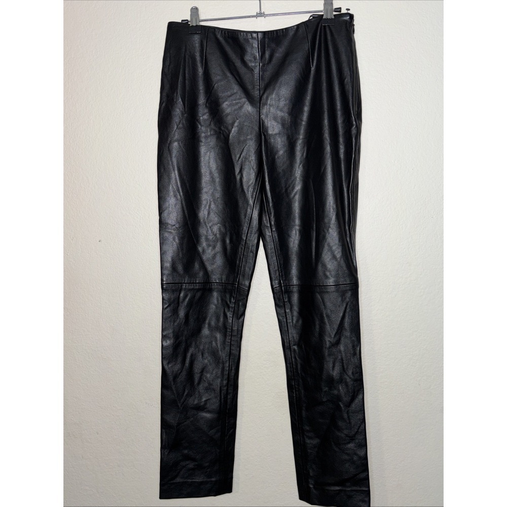CALVIN KLEIN FAUX-LEATHER ANKLE PANTS Size 2